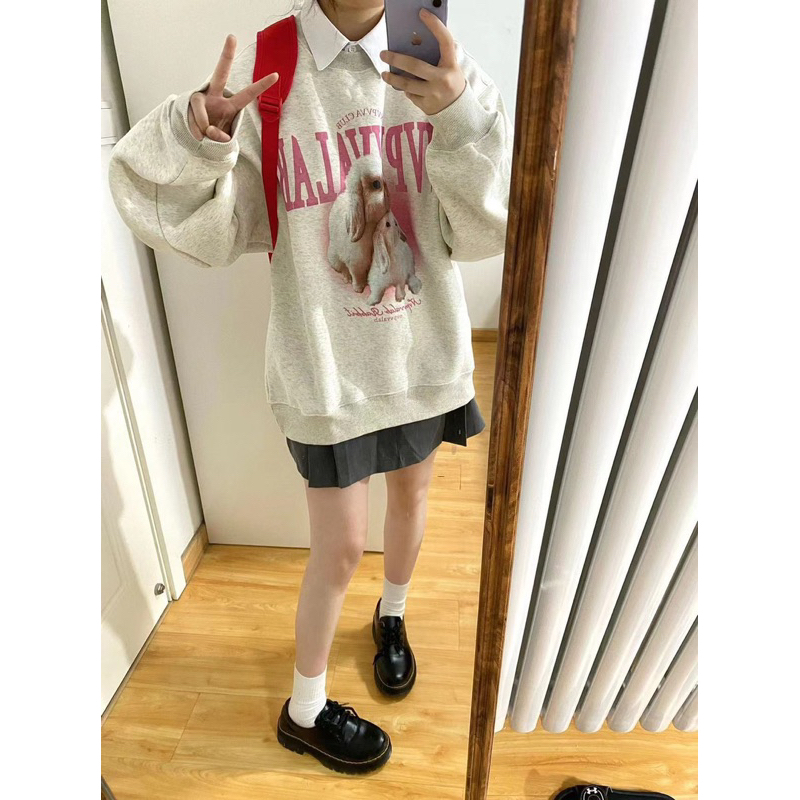 Áo Nỉ Sweater Hình Chú Thỏ