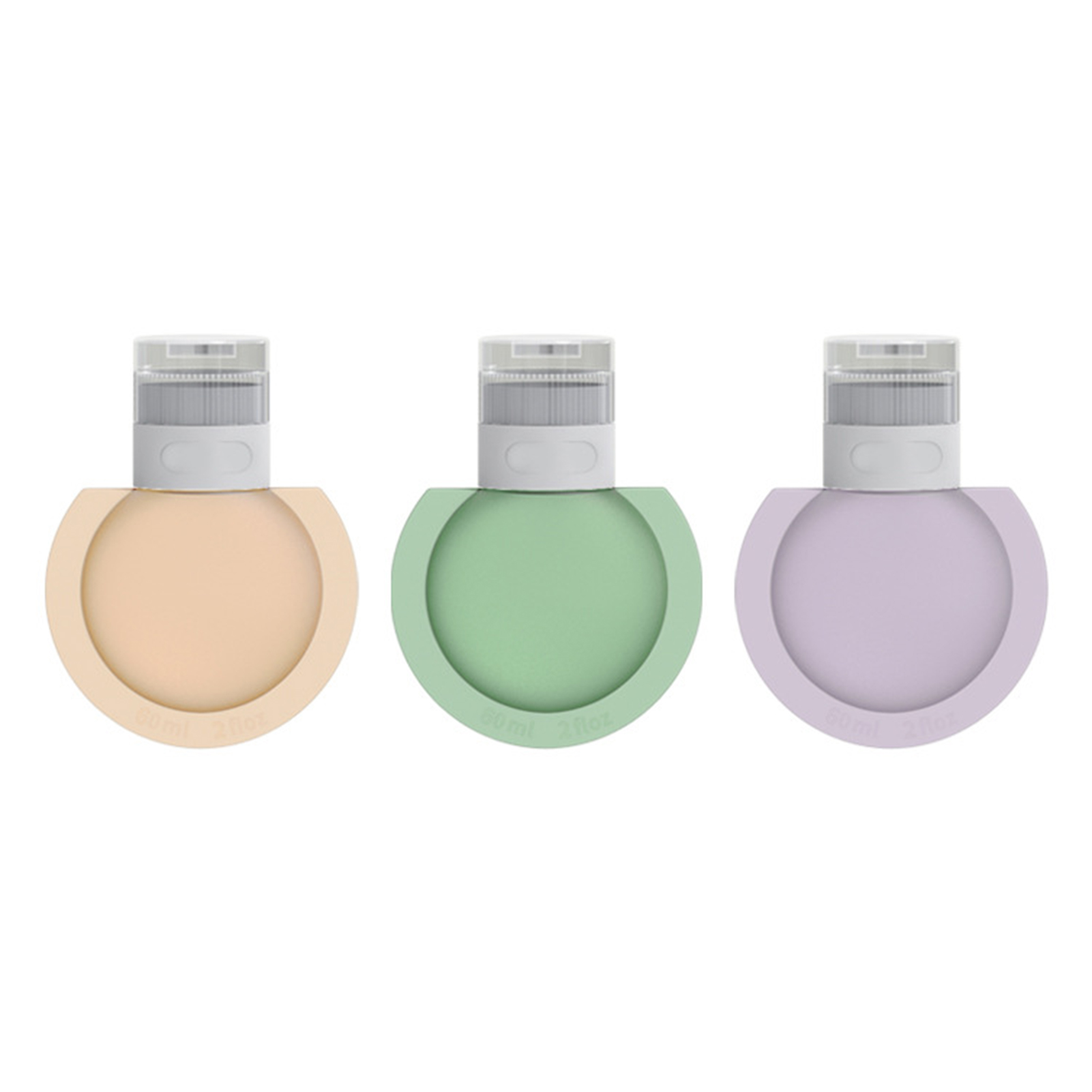 Durable and Flexible Silicone Bottle Travel-friendly Silicone Lotion Dispenser Set Refillable Leak-proof Bottles for Cosmetics Hand Cleanser Body Wash and Shampoo Portable and Convenient
