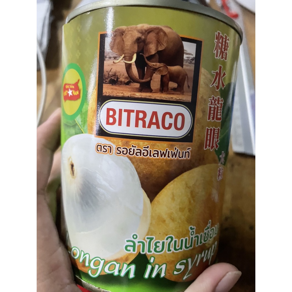Nhãn ngâm Bitraco - Lon 565gr