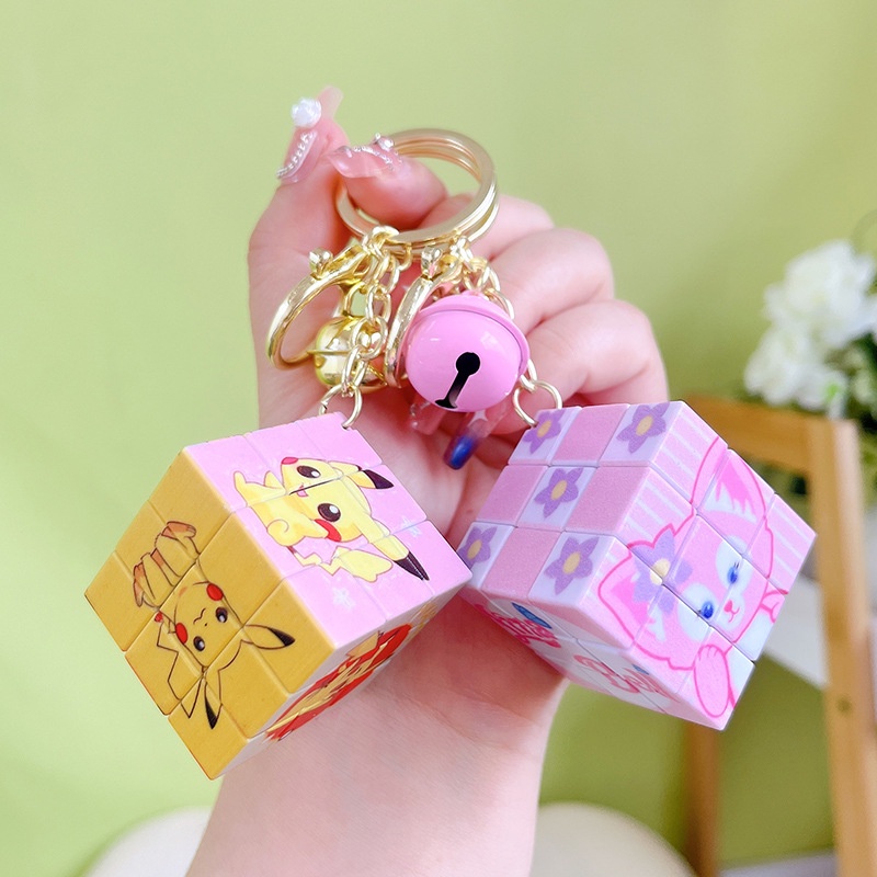 Móc khoá hình lập phương động vật cute