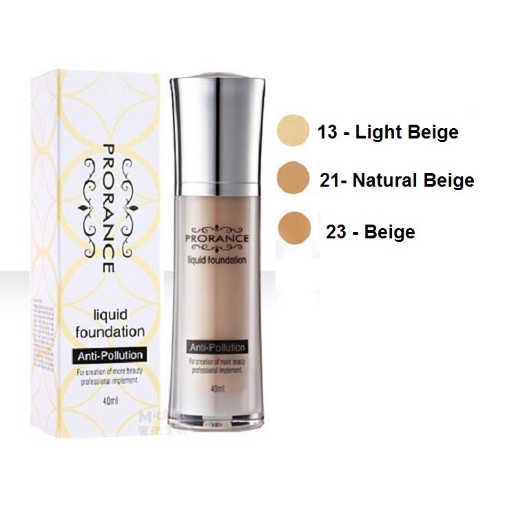 Kem nền chống khói bụi prorance liquid foundation 13#21#23