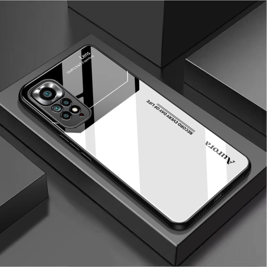 Ốp lưng kính bóng xiaomi redmi note 11s, note 11 4g, note 11 5g , note 11 pro, note 11 pro 5g phiên bản mới