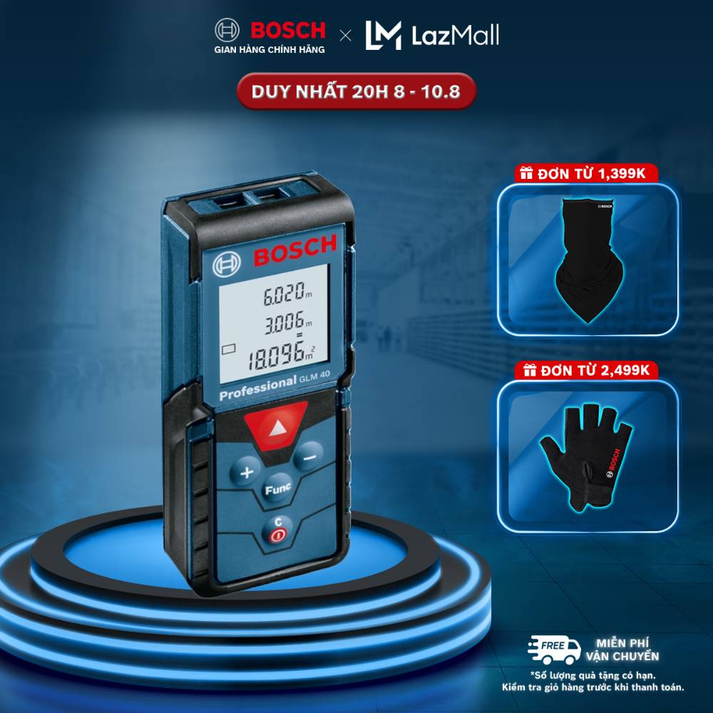 Máy đo kiểm tra khoảng cách laser Bosch GLM 40