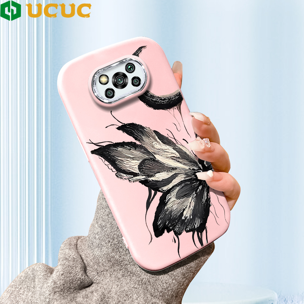 UCUC%20for%20Xiaomi%20Poco%20X3%20NFC%20Poco%20X3%20Pro%20Back%20Cover%20Half%20a%20Butterfly%20Luxury%20Plating%20Lens%20Soft%20Candy%20Phone%20Case%20-%20Image%202