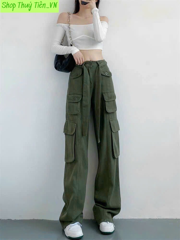 Quần kaki màu dài suông ống rộng túi hộp trơn form nam nữ unisex Quần baggy kaki style Ulzzang