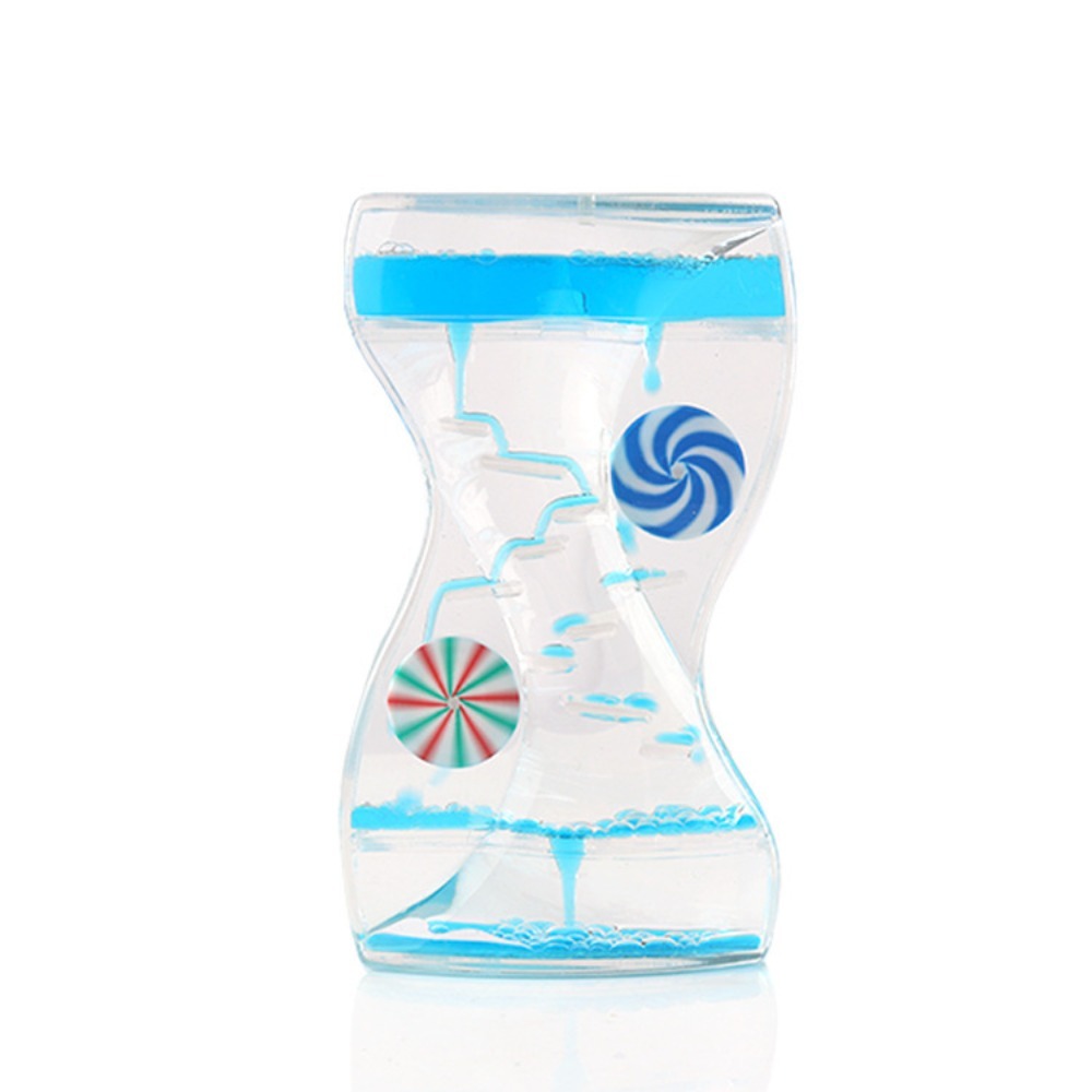 LINNANZHUBING Chất lỏng Đồng hồ cát lỏng Thời gian Acrylic Chai nhỏ giọt dầu hai bánh Mới Giảm lo lắng Đồng hồ cát Cối Xay Gió xoay Trẻ em