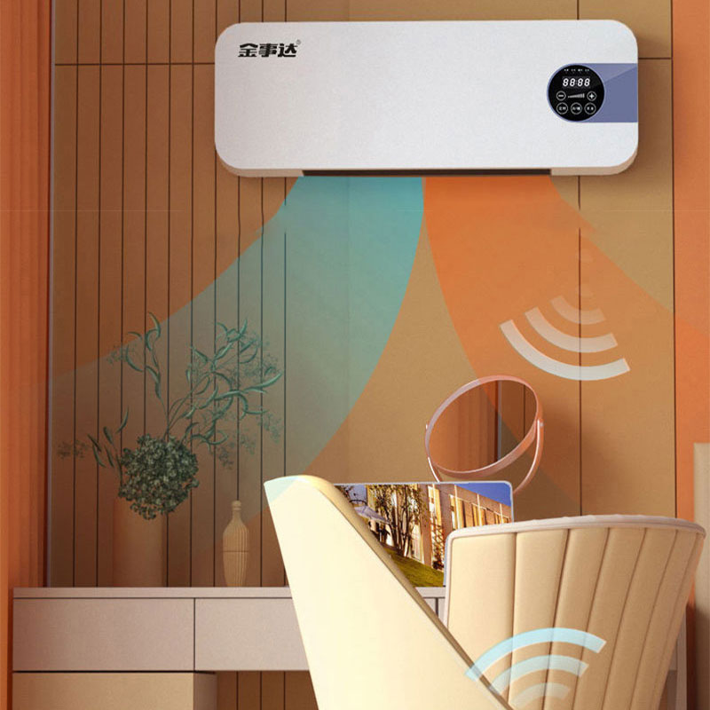 XiaoZhubangchu Household remote control wall-mounted heater, one-second hot and cold heating dual-use warm air wall-mounted mobile small air conditioner