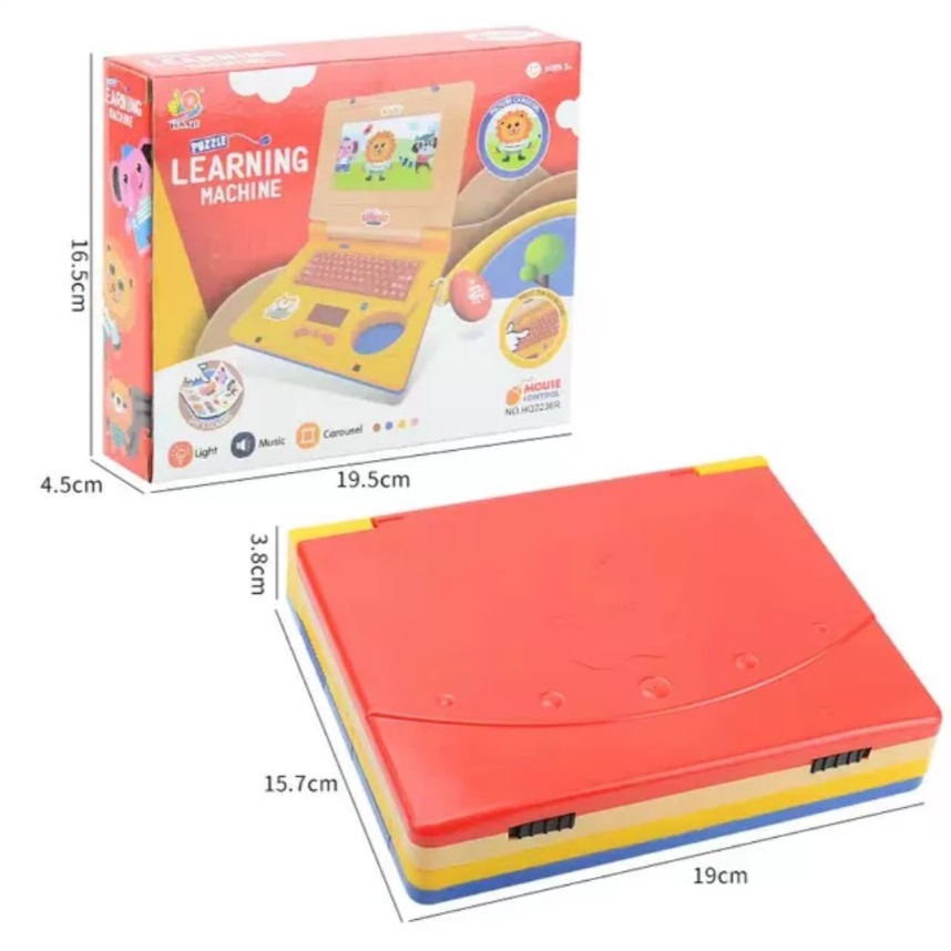Máy tính xách tay trẻ em chiếu sáng phát âm nhạc đồ chơi cho bé 0-3 - thingkids