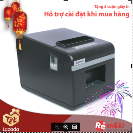 Máy in hóa đơn xprinter n160ii khổ giấy 80mm sang mã d200h hàng nhập khẩu + tặng kèm cuộn giấy in nhiệt khổ 80mm