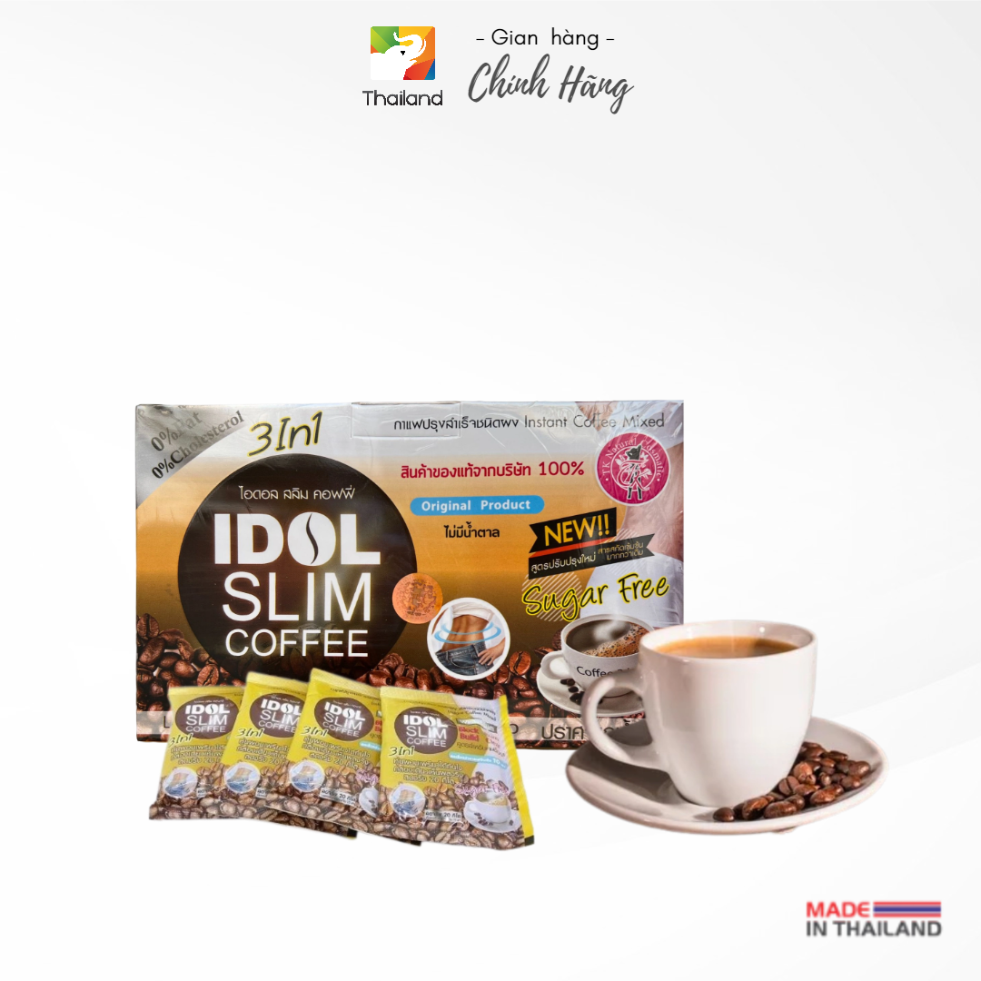 Cà phê sữa giảm cân idol slim coffee 3 in 1 tk natural thái lan