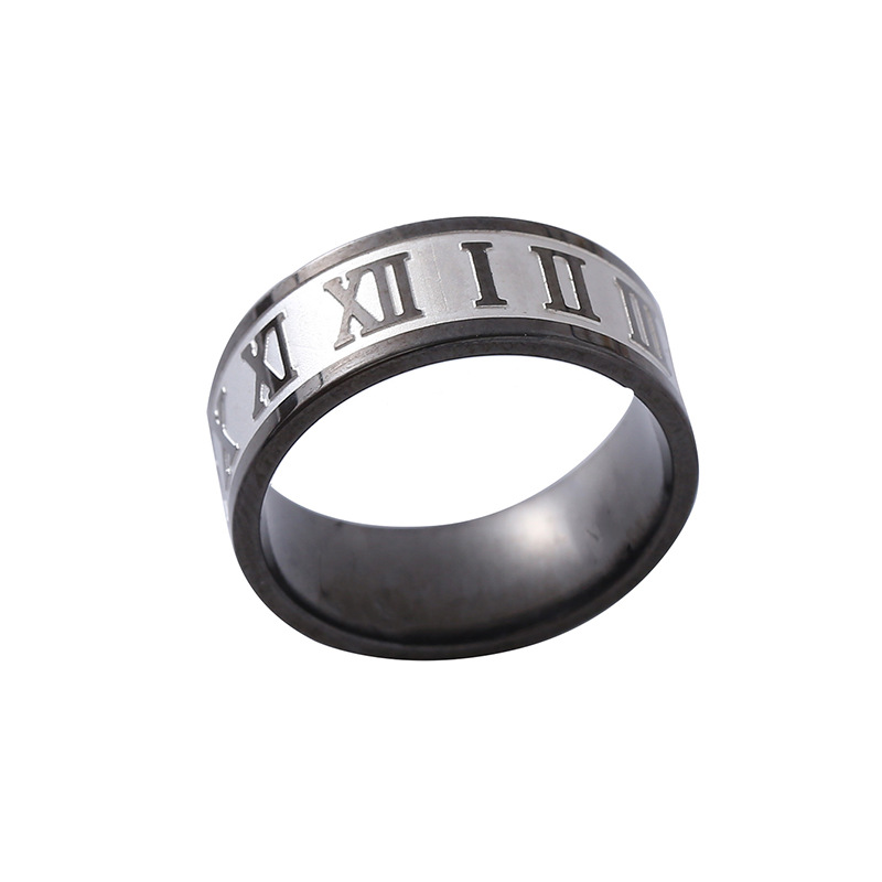 Mens Black Stainless Steel Rotary Stress Ring - Simple & Cheap Teen/Kid Jewelry