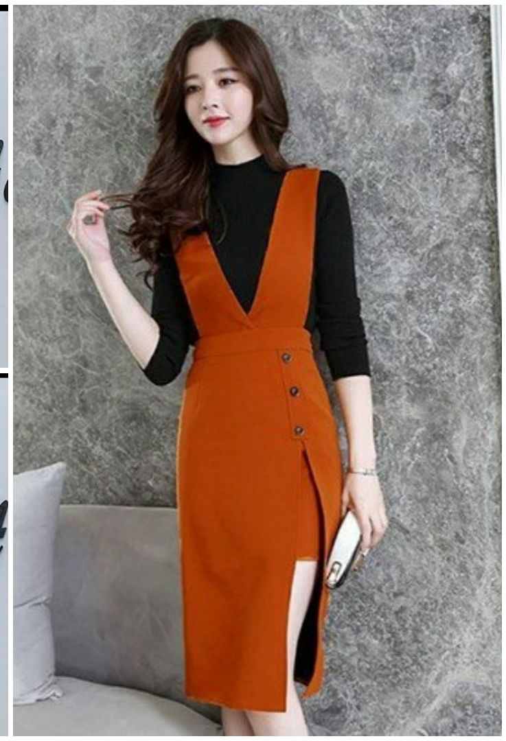 Yếm Xẻ Tà Phối Nút Fashion