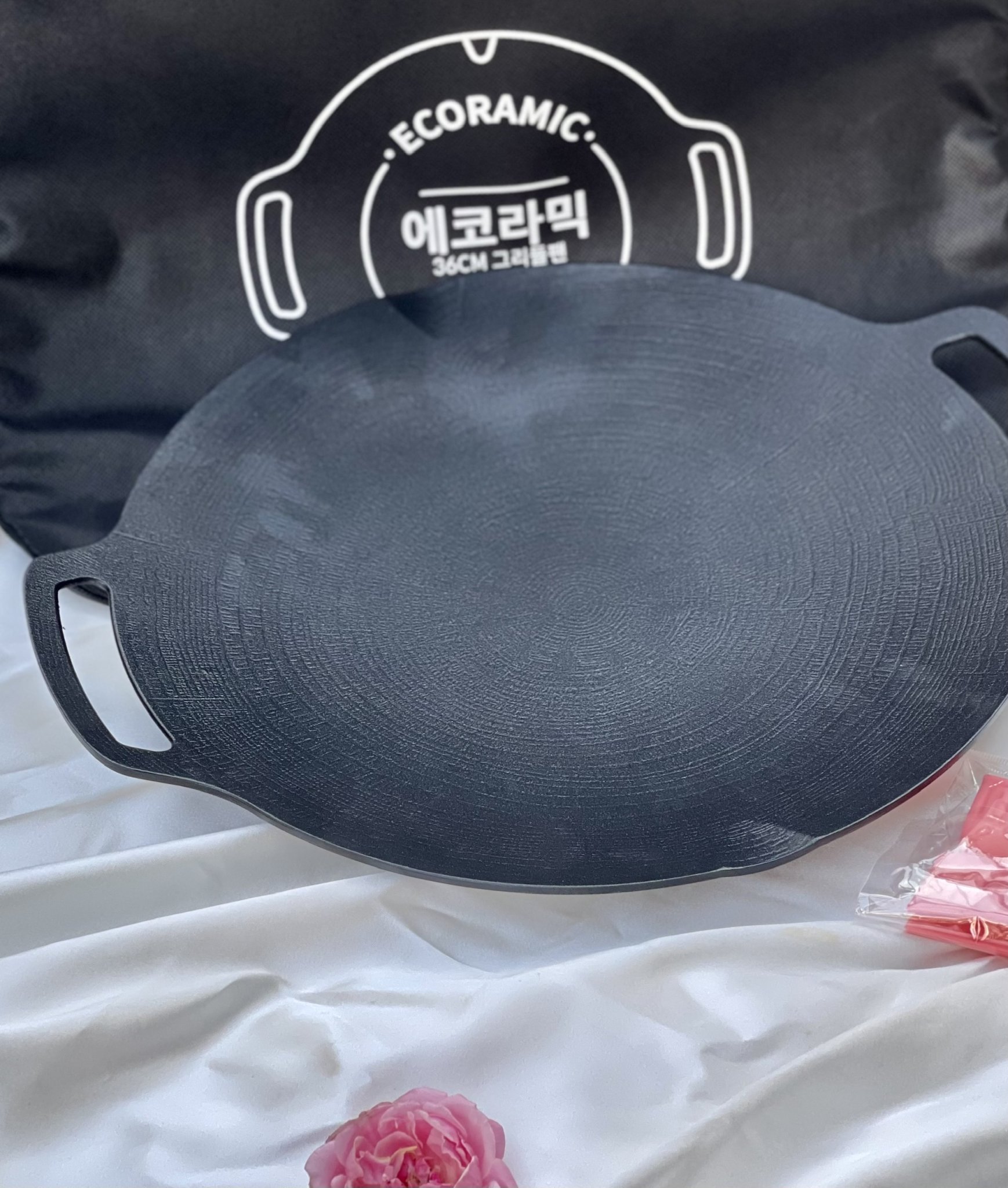Chảo đá nướng đáy từ size 36cm dùng được tất cả các loại bếp