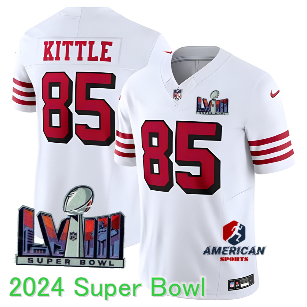 Nfl Kittle Jersey White George Kittle #85 San Francisco 49ers