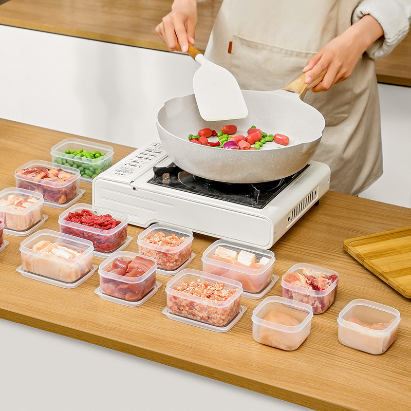 Polocat Food Container Stackable Freezer Organizer Freezer Layer Storage Box Refrigerator Kitchen Finishing Plastic Crisper