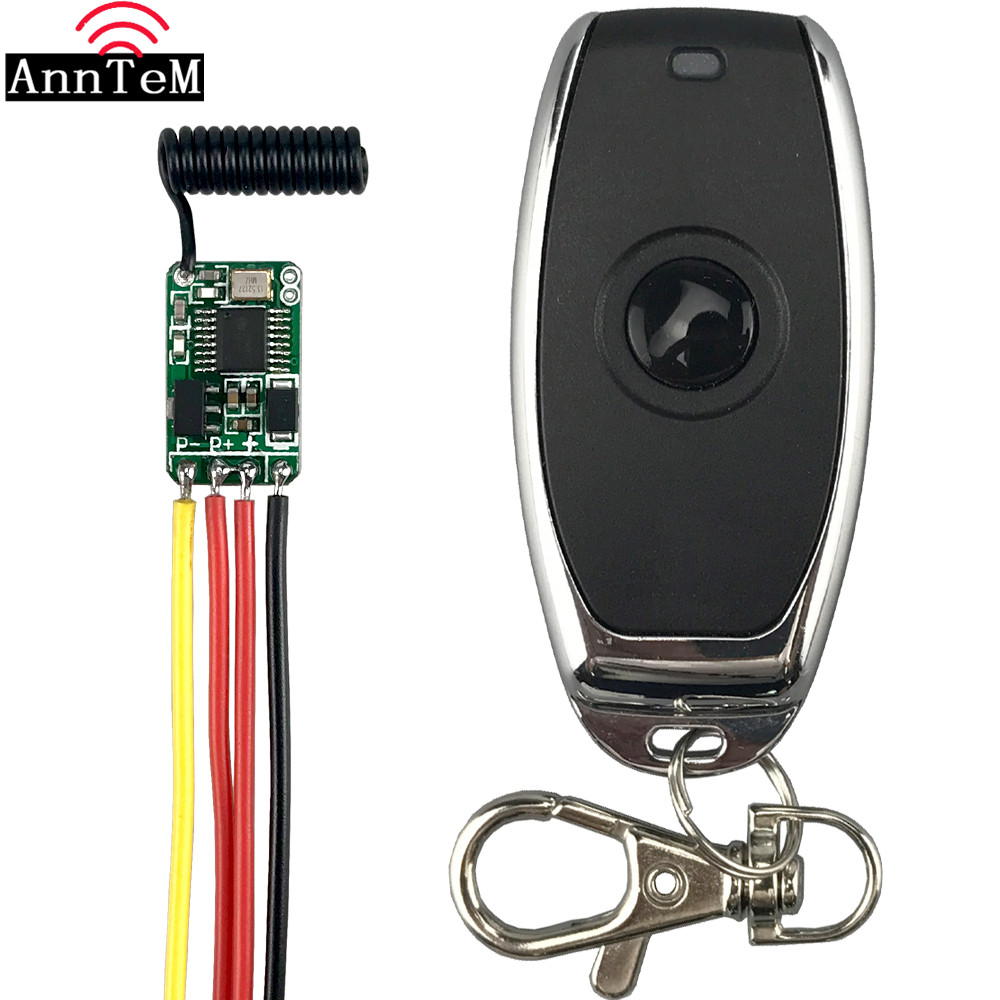Wireless Remote Control Switch Mini Small 433mhz Rf 3.7v 5v 6v 9v 12 ...