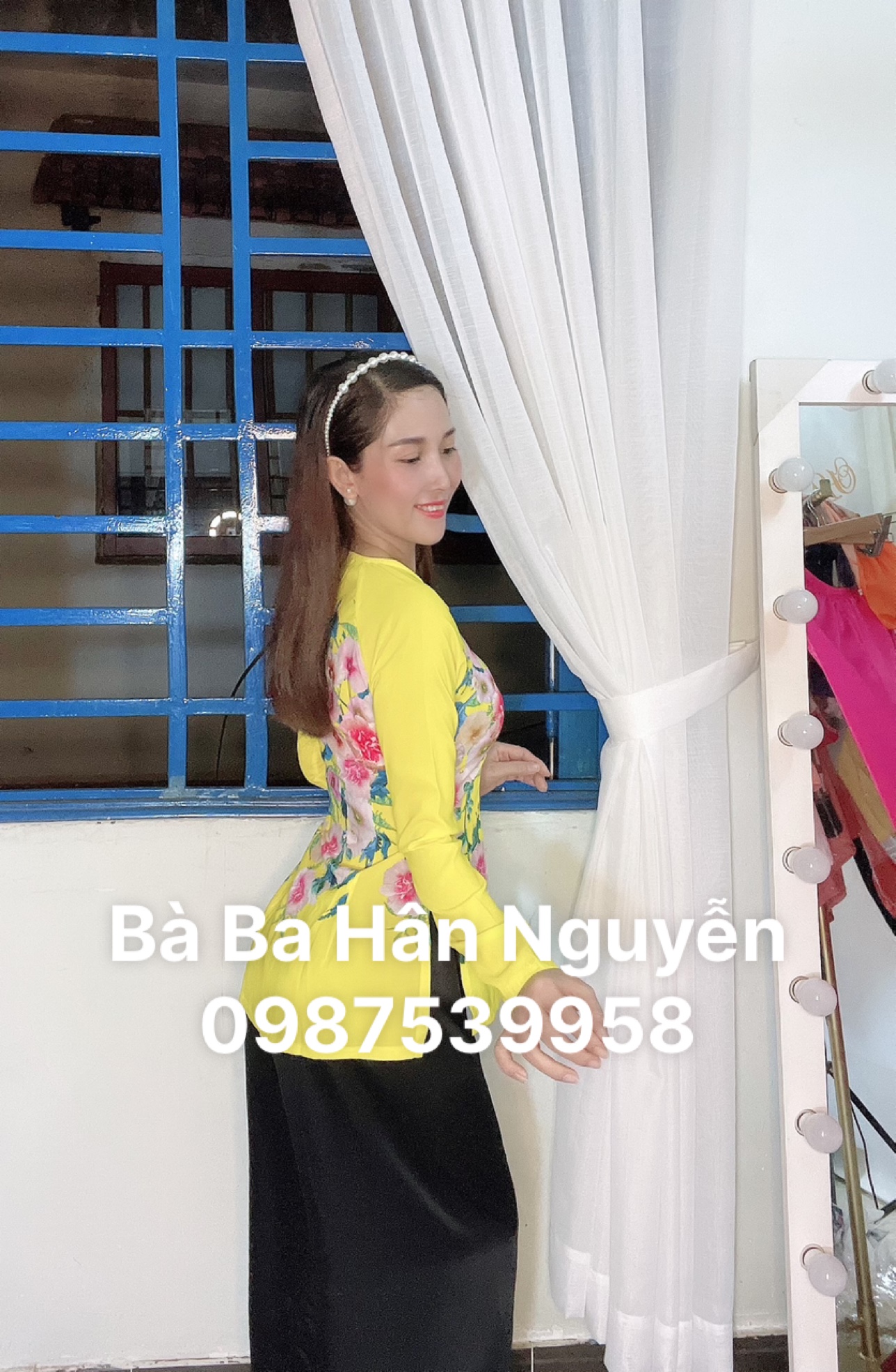 ÁO BÀ BA IN HOA GIỮA ( ÁO LẺ_)