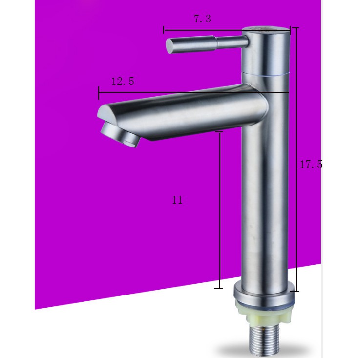 [🇸🇬 SG Stock]304 Stainless Steel Bathroom Tap Basin Tap Basin Faucet