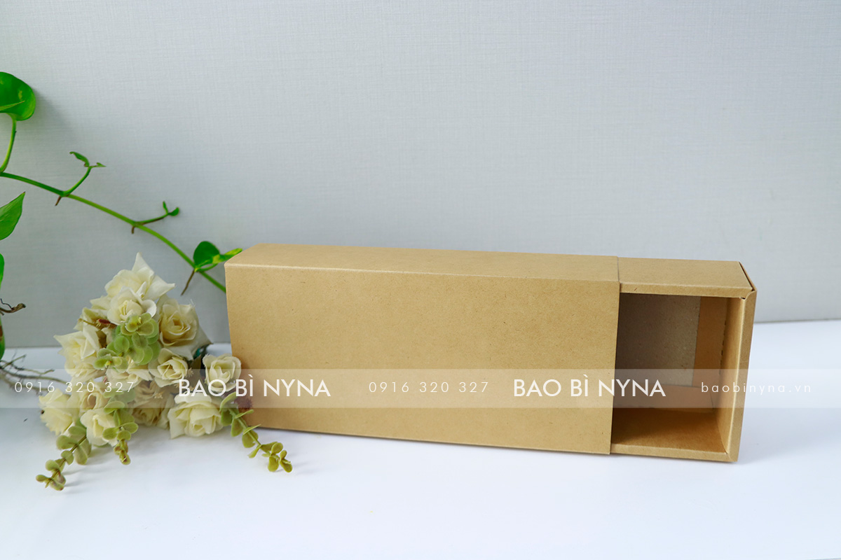 Hộp kéo giấy kraft - 22x10x5cm
