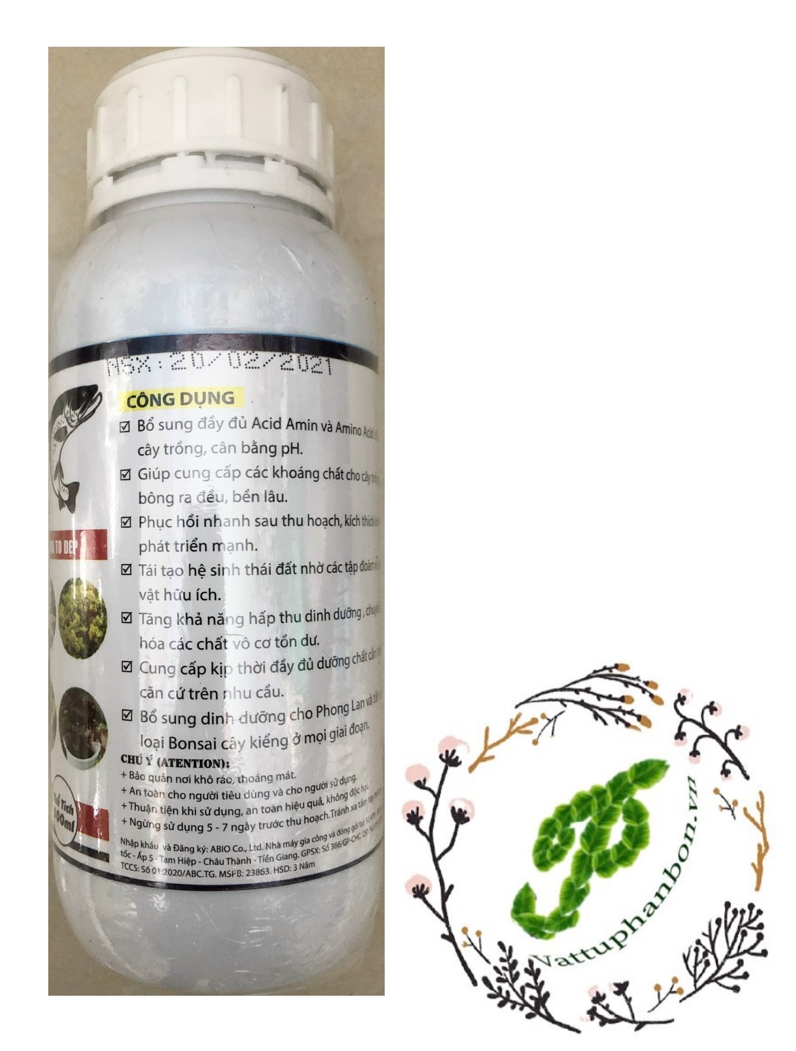 Phân Đạm Cá Mỹ Bio Fish không mùi Fish - Bio - #122A# 500ml