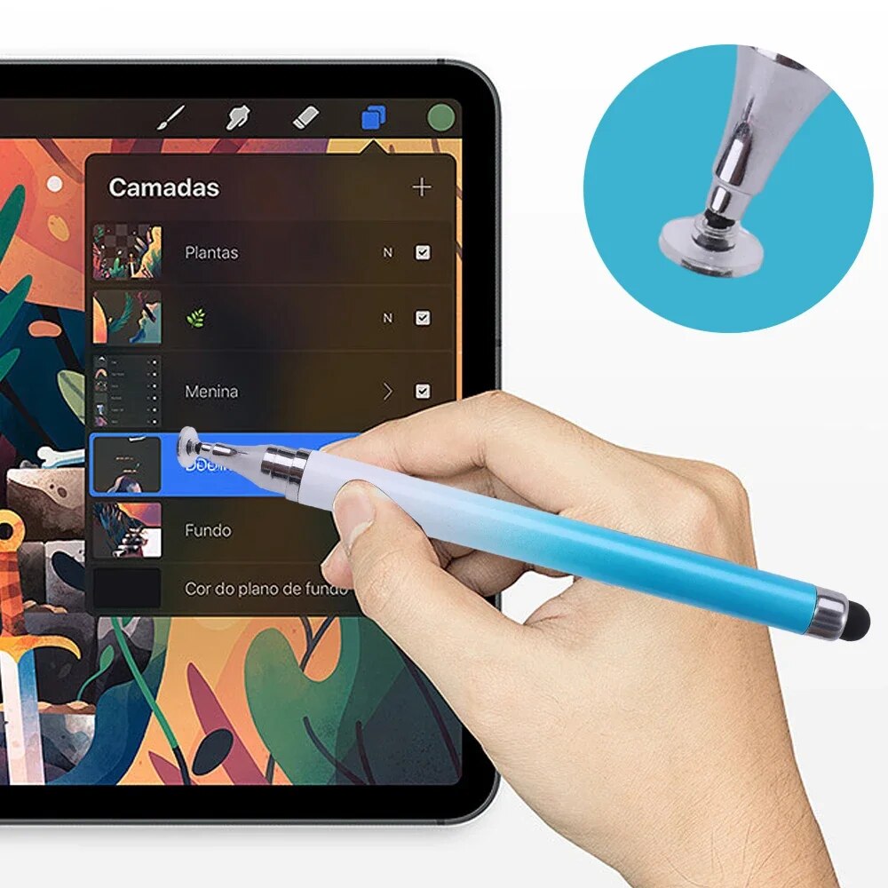 2 Trong 1 bút chỉ điểm Điện Thoại Di Động Máy Tính Bảng Cảm Ứng Điện Dung Bút Chì Cho Iphone Samsung Phổ điện thoại Android Vẽ Màn Hình Bút Chì