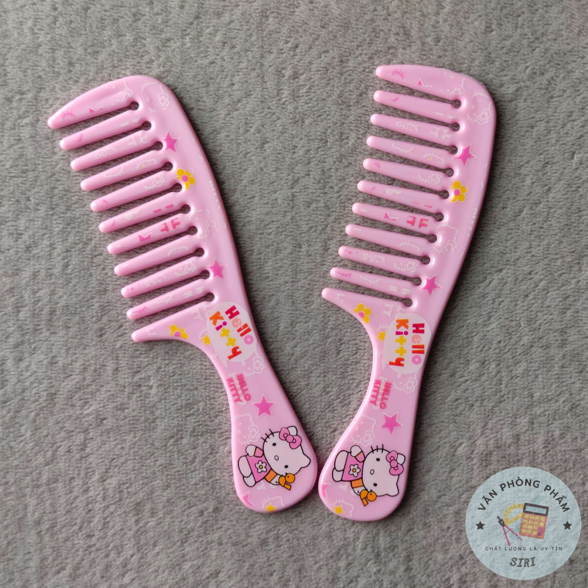 Lược Chải Tóc Lược Gỡ Rối Tóc Cầm Tay Kitty Dễ Thương Dài 14cm