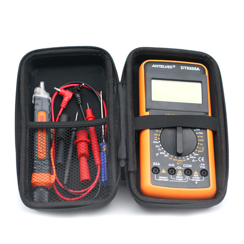 Lab Multimeter Box Digital Multimeter Bag Tools Bag Test Leads Storage Box Portable ...