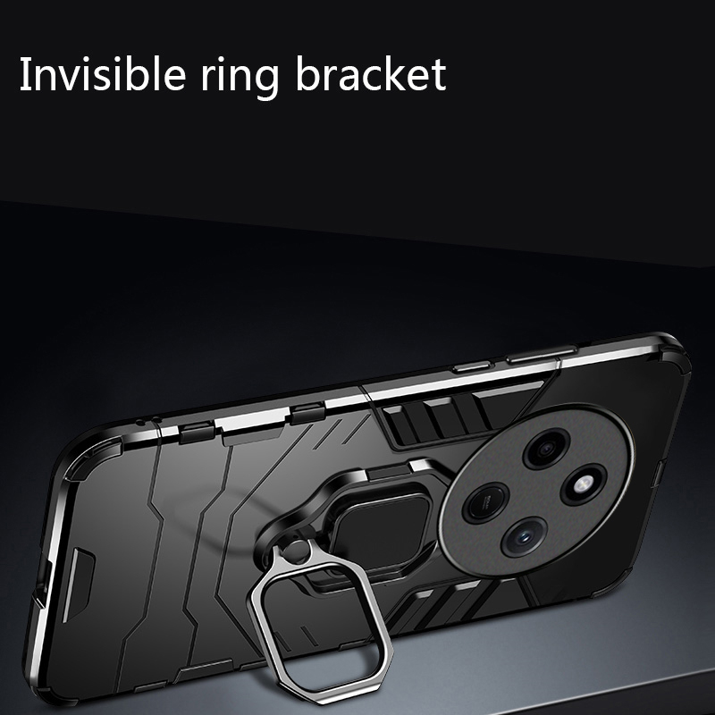 For Redmi 14C Case Shockproof Armor Stand with Holder Car adsorb Ring For Xiaomi Redmi 14C Back cover Phone Cases.