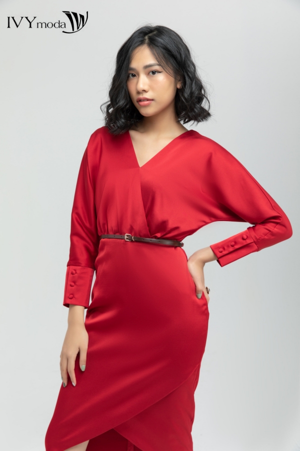 Đầm ôm tay hến ( không kèm đai ) IVY moda MS 48M5633