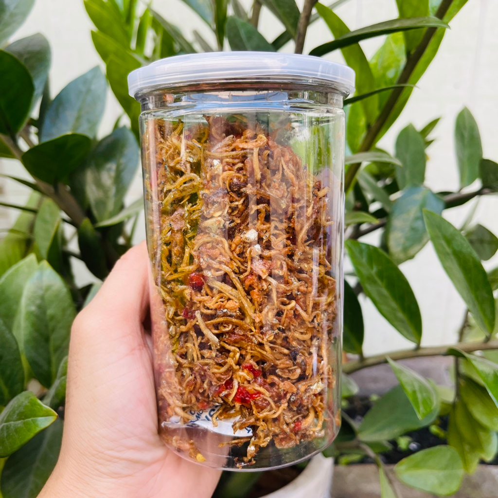 Cá Cơm Rim Sẵn - Cá Cơm Rim Tỏi Hũ 300gram