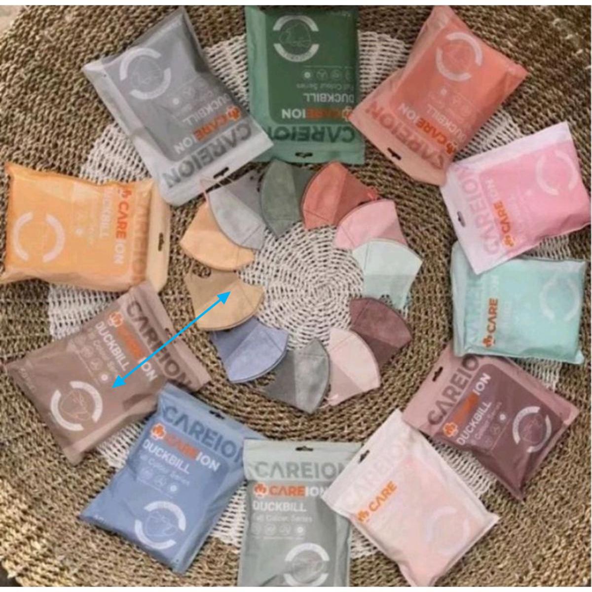 (50pcs/Packet) Premium Quality DUCKBILL CAREION 3D FULL COULORS Mask