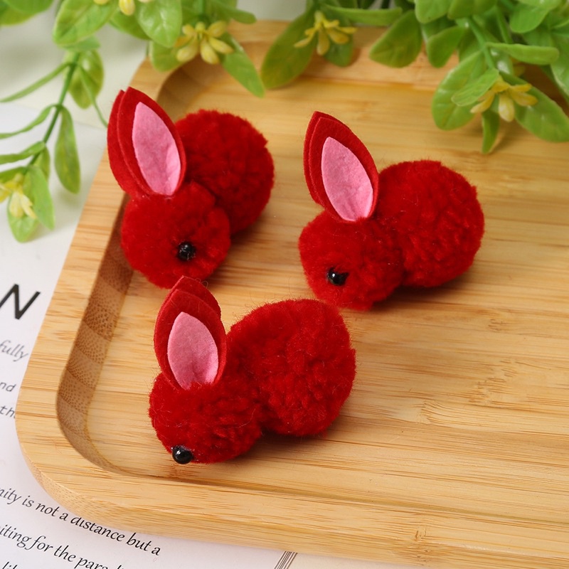 [Ship hỏa tốc 2h] [ ship hỏa tốc 2h] Gấu bông mini thỏ ngọc 5,5cm làm phụ kiện handmade, tóc