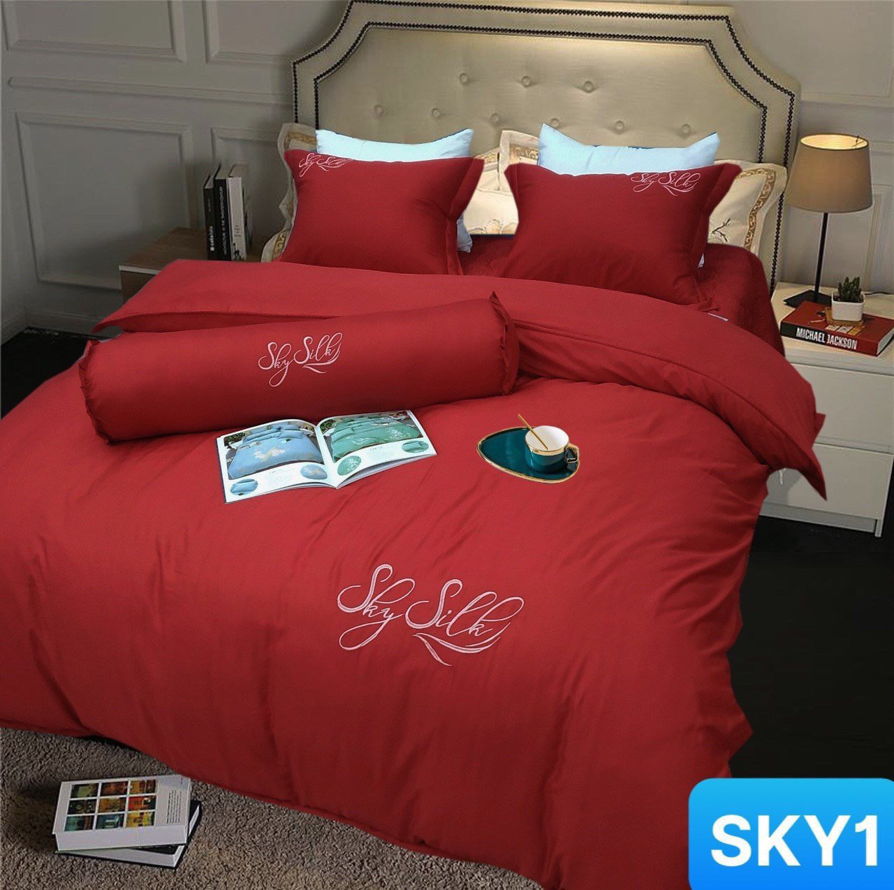 BỘ CHĂN GA GỐI LỤA PYEODA SKY 5 MÓN