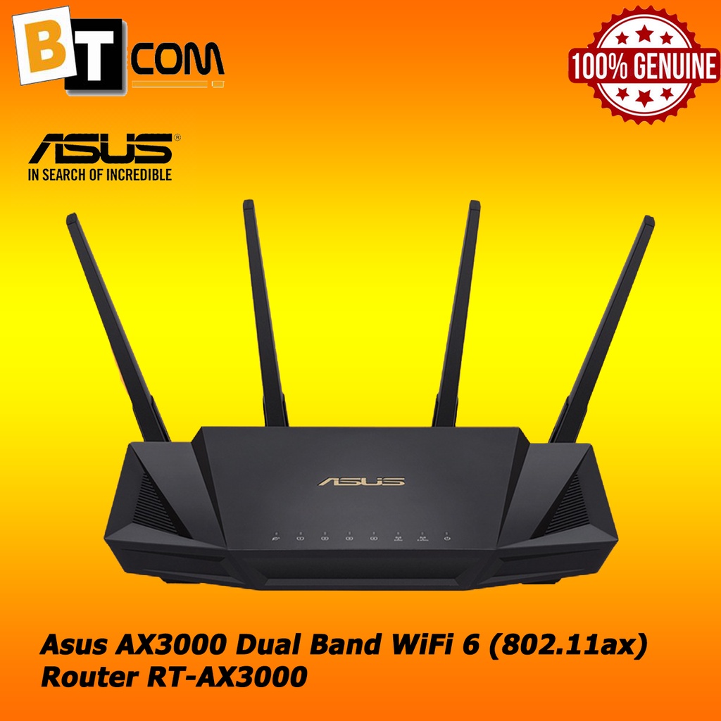 Asus AX3000 Dual Band WiFi 6 802 11ax Router RT AX3000 Lazada