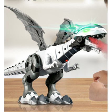 Khủng long robot phun khói - lửa điện sử dụng pin