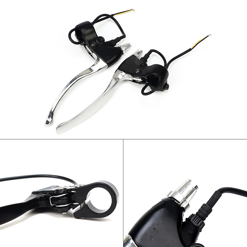 1 pair E-bike Brake Lever Cut-off Power Switch Universal Electric Vehicle Bicycle E-scooter Replace Spare Set Kit Lock Function.