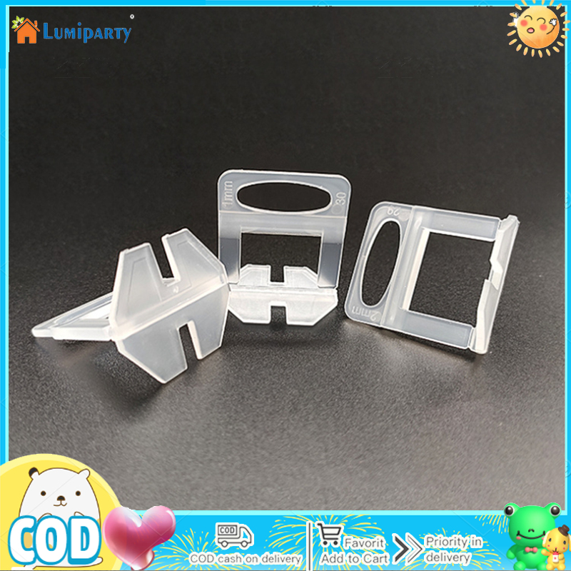 100 Pcs/set Tile Clamp Tile Leveling System Kit Tile Laying Flooring Wall Leveling Construction Tools