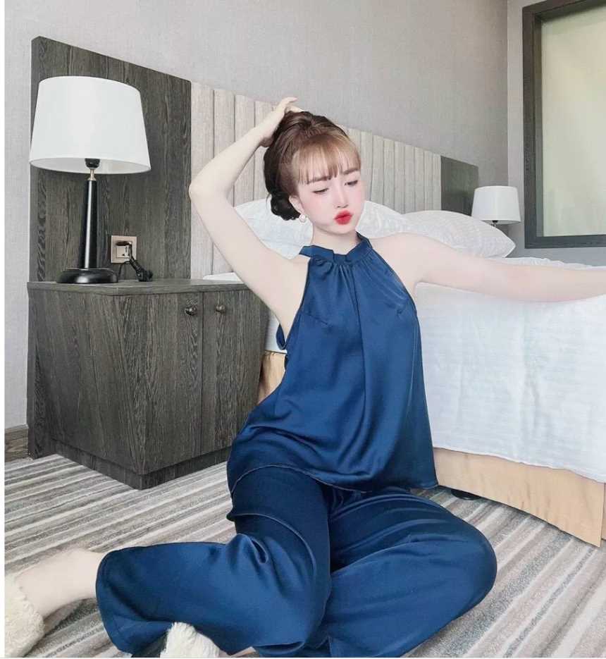 Sét bộ satin cổ yếm cao cấp-TH