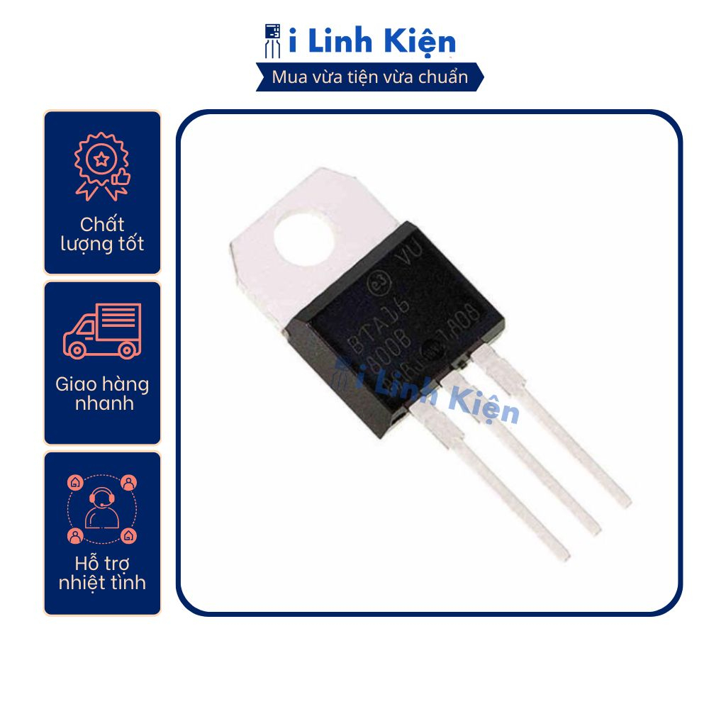 Triac BTA16 800V BTA16 600V chất lượng tốt.