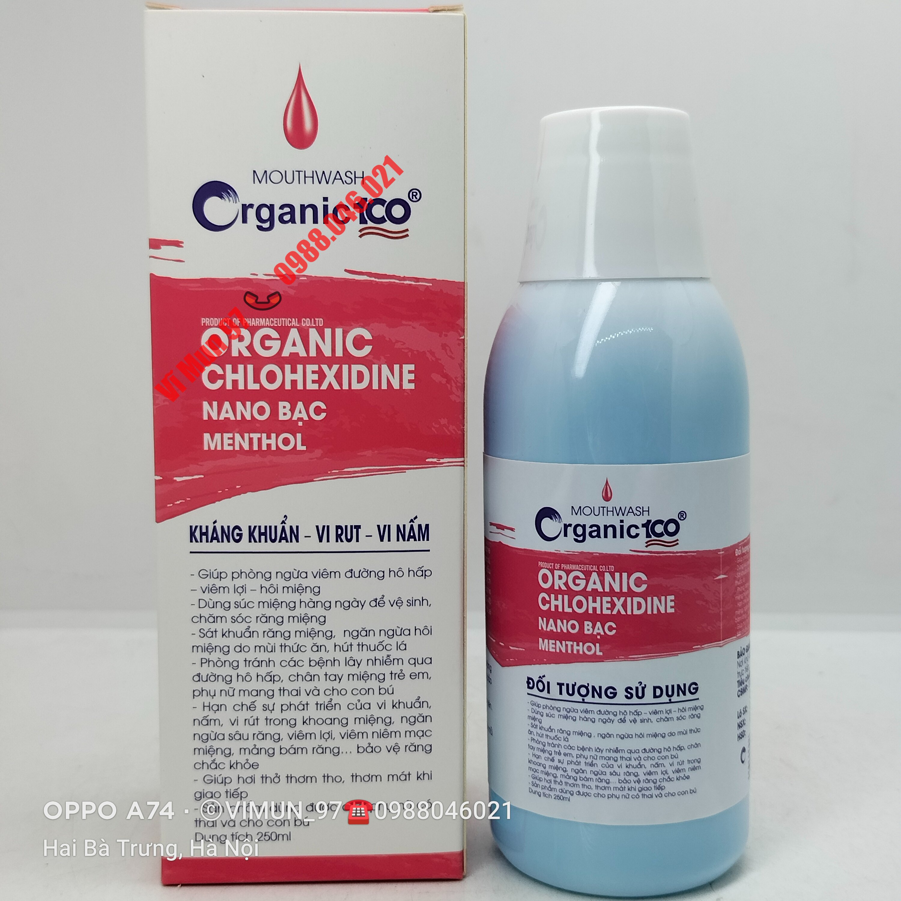 Nước súc miệng Organic 100 chai 250ml