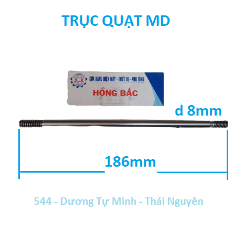 10 trục quạt MD dài 186 mm