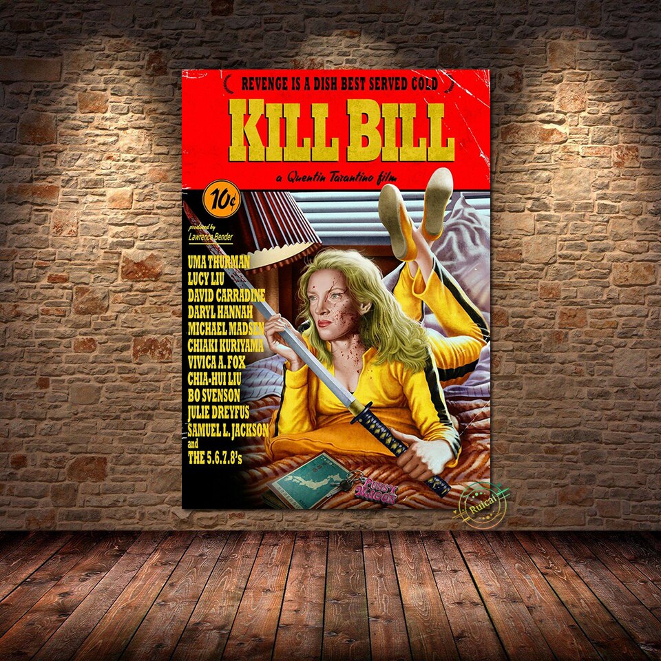 Kill Bill Posters and Prints Classic Canvas Painting Wall Art The Wall Decorative Home Decor Gift 0809