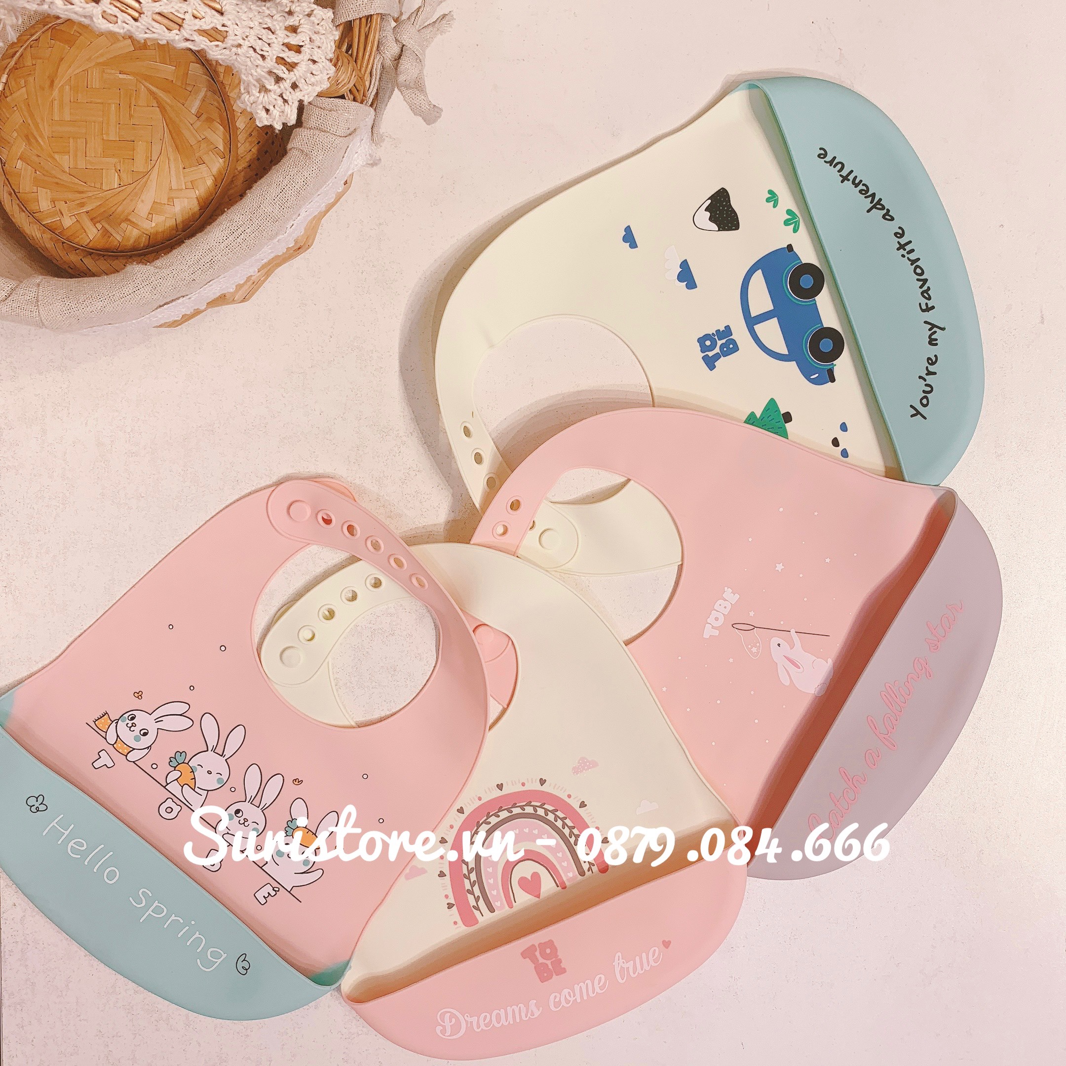 Yếm ăn dặm Silicone Tobe