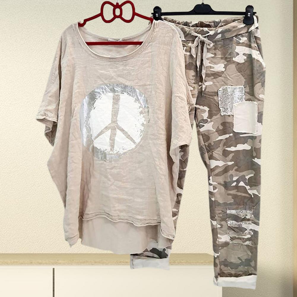 1%20Set%20T-shirt%20Pants%20O-Neck%20Two%20Piece%20Set%20Asymmetrical%20Lace-up%20T-shirt%20Pants%20-%20Image%208