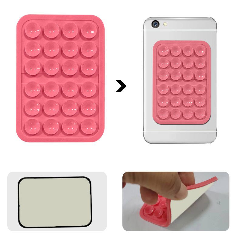 Strong Grip Phone Holder Adhesive Silicone Suction Phone Case Mount Anti-Slip Hands-Free Sticky Cell Phone Grip Stands. 