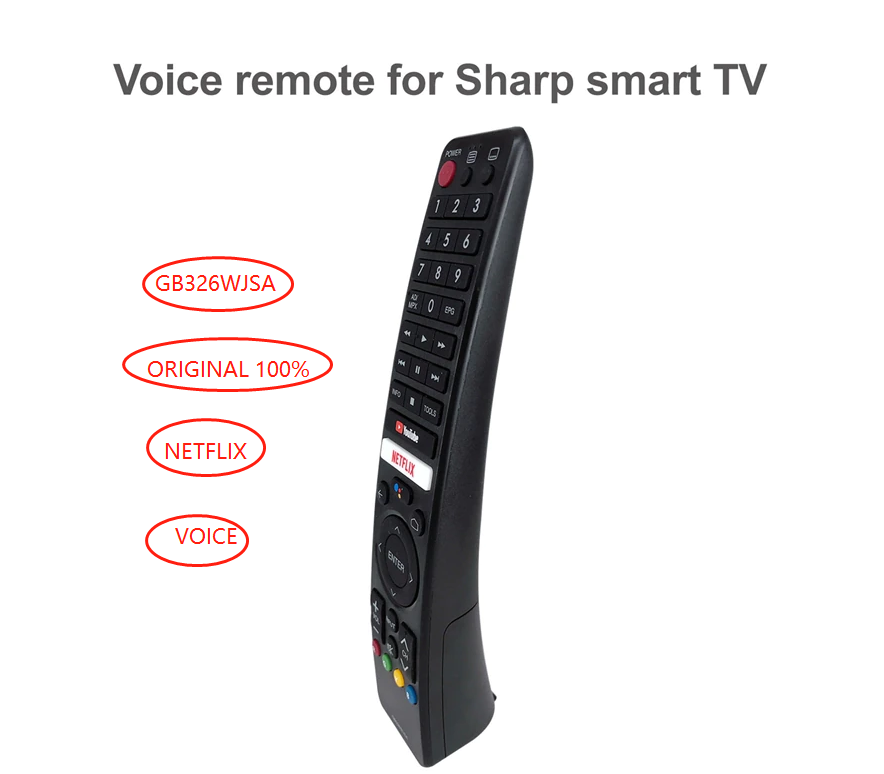 Bt-gb326 tv remote control for sharp gb326wjsa smart tv bluetooth voice remote control remote tv sharp android gb326wjsa 2t-c32bg/42bg/50bg/60bk original 100%