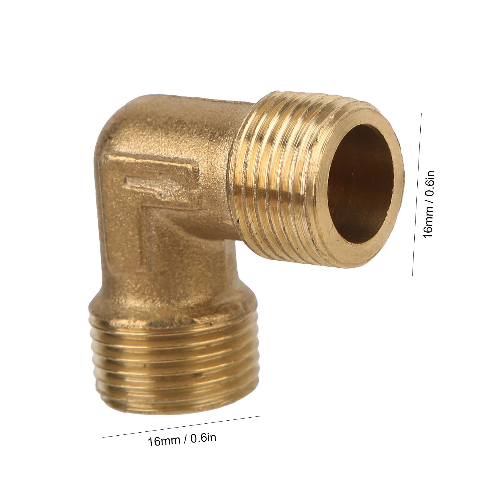 Right Angle Pipe Joint Durable Stable G3/8 Air Pump Connection Elbow Right Angle Brass Tightness for Elbow Connection for Various Air Media