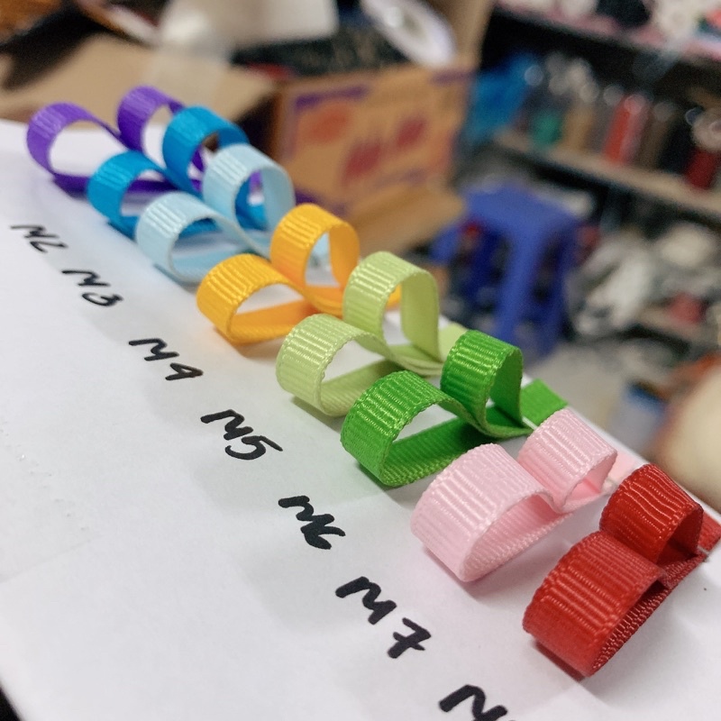 5m Ruy băng gân 5mm - 7mm nhiều màu