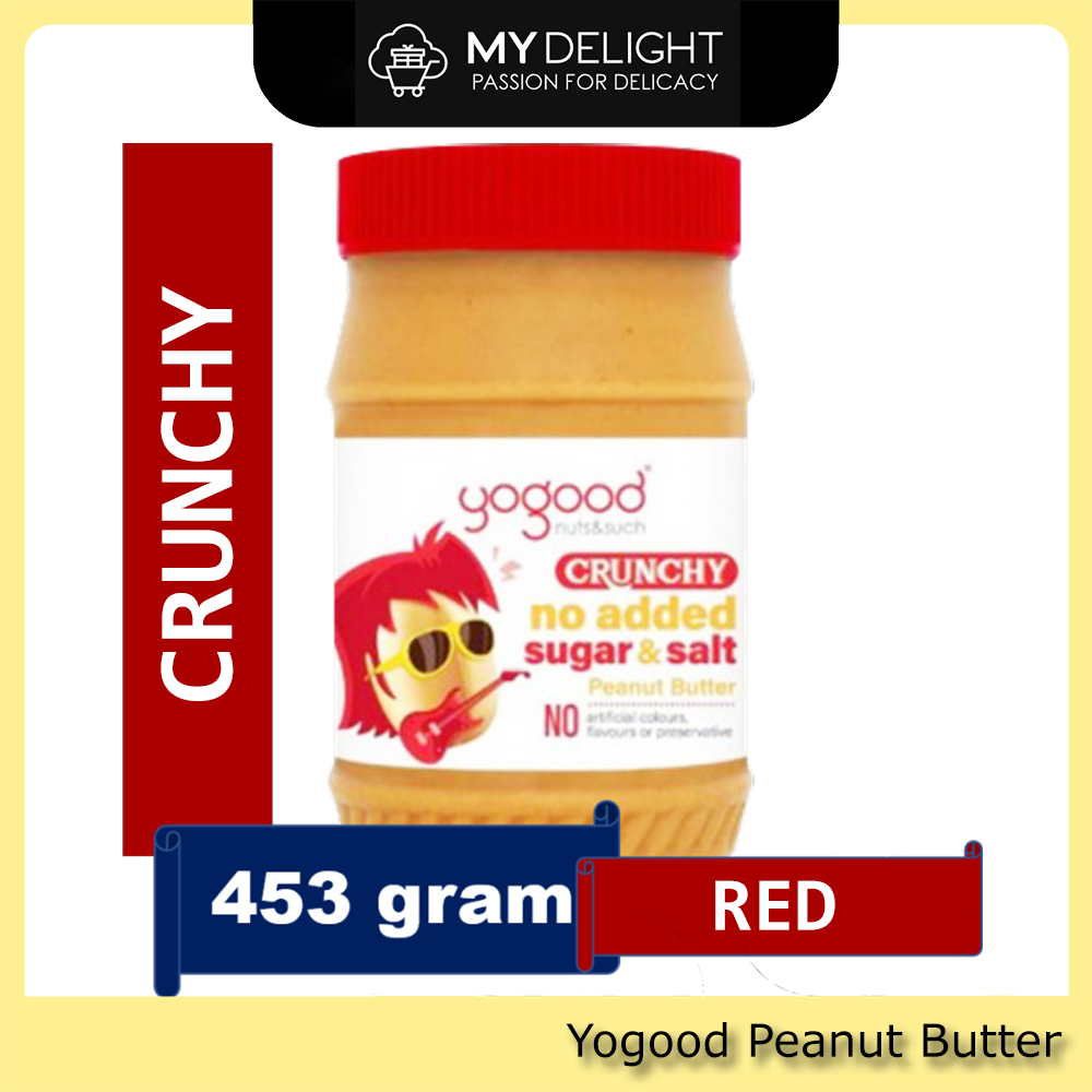 (453g) No Sugar Added YOGOOD Peanut Butter Spread Smooth Creamy Crunchy