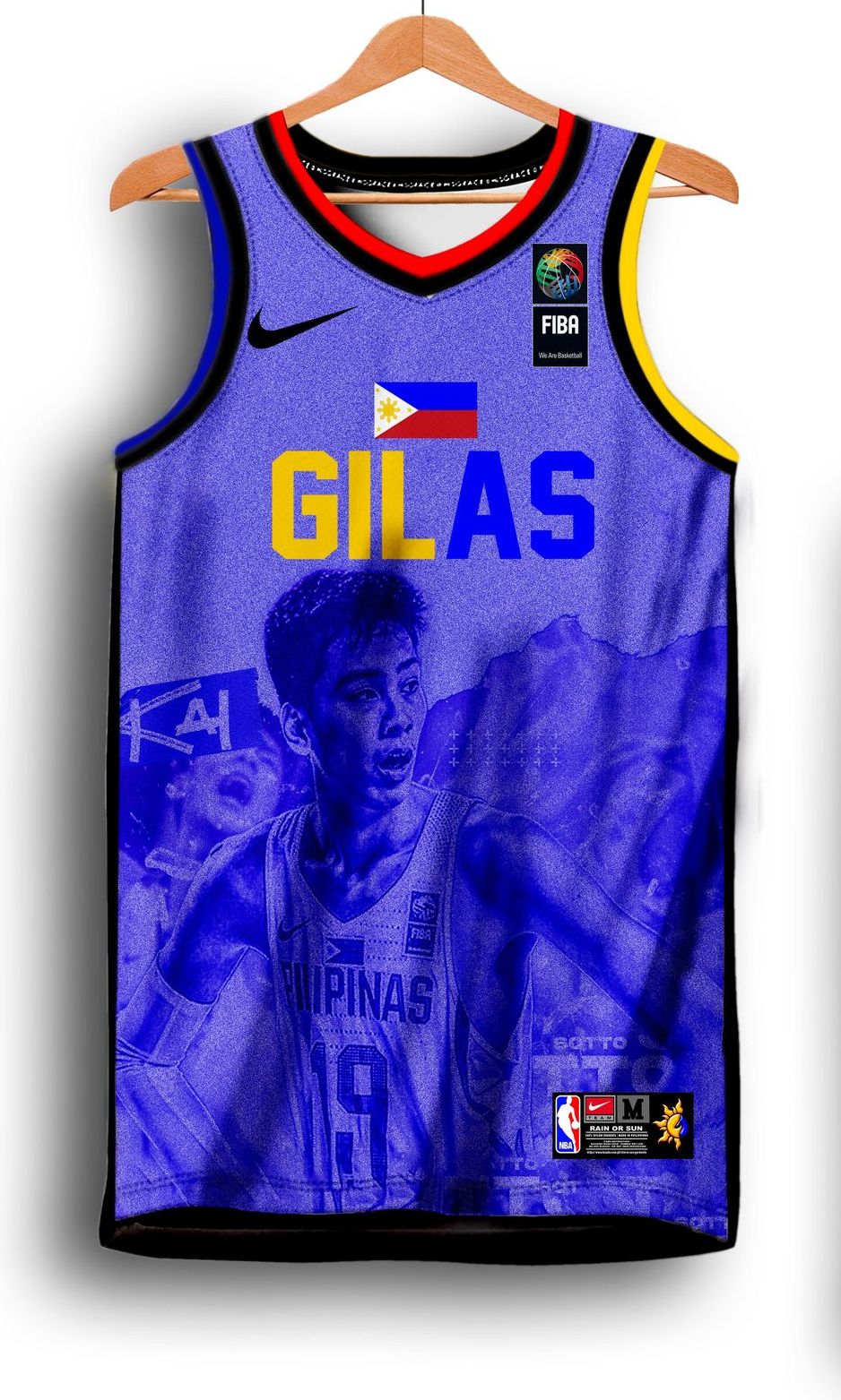 Custom Philippines Kai Sotto #11 Pilipinas Basketball Jersey Blue Printed  Names
